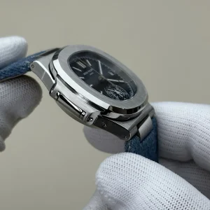 Patek Philippe Nautilus 5980/60G-001 40.5mm Blue Grey Flyback Chronograph 1: 1 Super Clone - Left Side