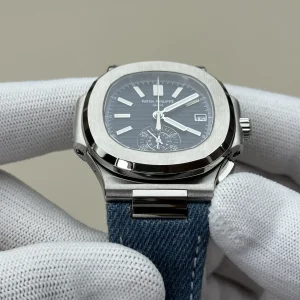 Patek Philippe Nautilus 5980/60G-001 40.5mm Blue Grey Flyback Chronograph 1: 1 Super Clone - Dial Detail 1