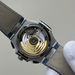 Patek Philippe Nautilus 5980/60G-001 40.5mm Blue Grey Flyback Chronograph 1: 1 Super Clone - Back View