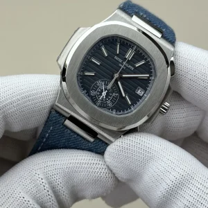 Patek Philippe Nautilus 5980/60G-001 40.5mm Blue Grey Flyback Chronograph 1: 1 Super Clone - Front View