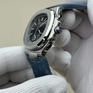 Patek Philippe Nautilus 5980/60G-001 40.5mm Blue Grey Flyback Chronograph 1: 1 Super Clone - Right Side