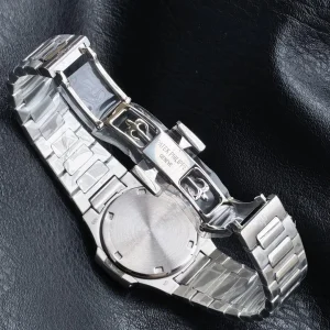 Patek Philippe Nautilus 7010/1G-013 32mm Super Clone Sky Blue Diamond Bezel Swiss Quartz Movement - Buckle