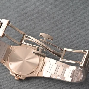 Patek Philippe Nautilus 7010/1R-013 Ladies 32mm Purple Dial Rose Gold Super Clone Watch - Buckle
