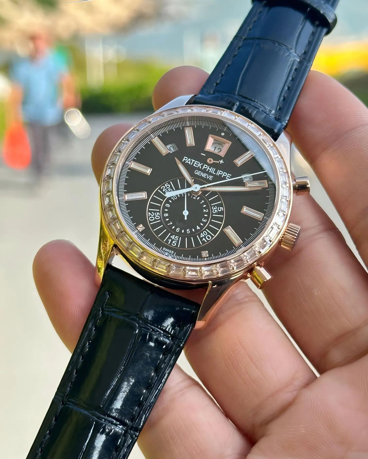pp-complications-5961r (2) Patek Philippe Complications 5961R-010 Super Clone 41mm Rose Gold Case - Dial Detail 4