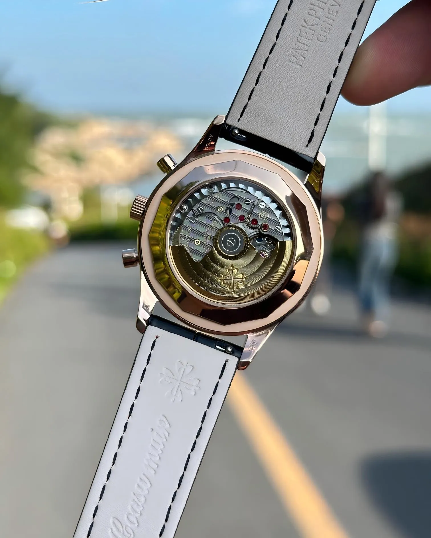 pp-complications-5961r (5) Patek Philippe Complications 5961R-010 Super Clone 41mm Rose Gold Case - Back View