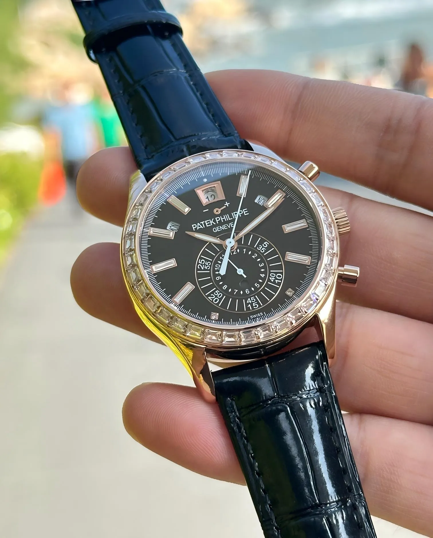 pp-complications-5961r (8) Patek Philippe Complications 5961R-010 Super Clone 41mm Rose Gold Case - Front View