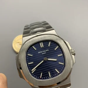 Patek Philippe Nautilus 5810/1G-001 50th Anniversary Super Clone 41mm Blue Dial - Dial Detail 2